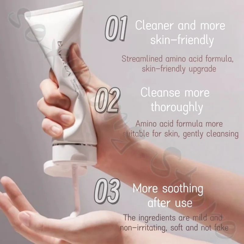 BABREA Amino Acid Facial Cleanser deeply cleanses excess oil, shrinks pores, is gentle, does not irritate, and softens skin.