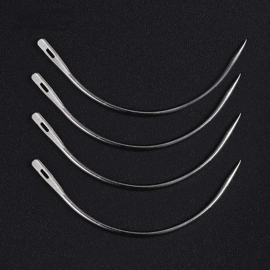 Yajukai 12Pcs/pack Wholesale Curved Needle For Hair Weaving Cap 6Cm C-Type Needles Tools C Shape Wigs Needles For Hair Extension