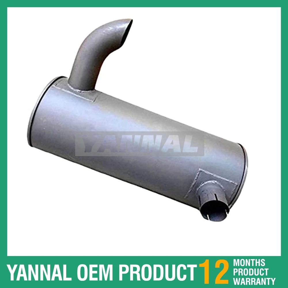 New 4332247 MUFFLER with u bolt 2 pk clamp fit EX200-5 EX200LC-5 For Isuzu 6BG1 ENGINE