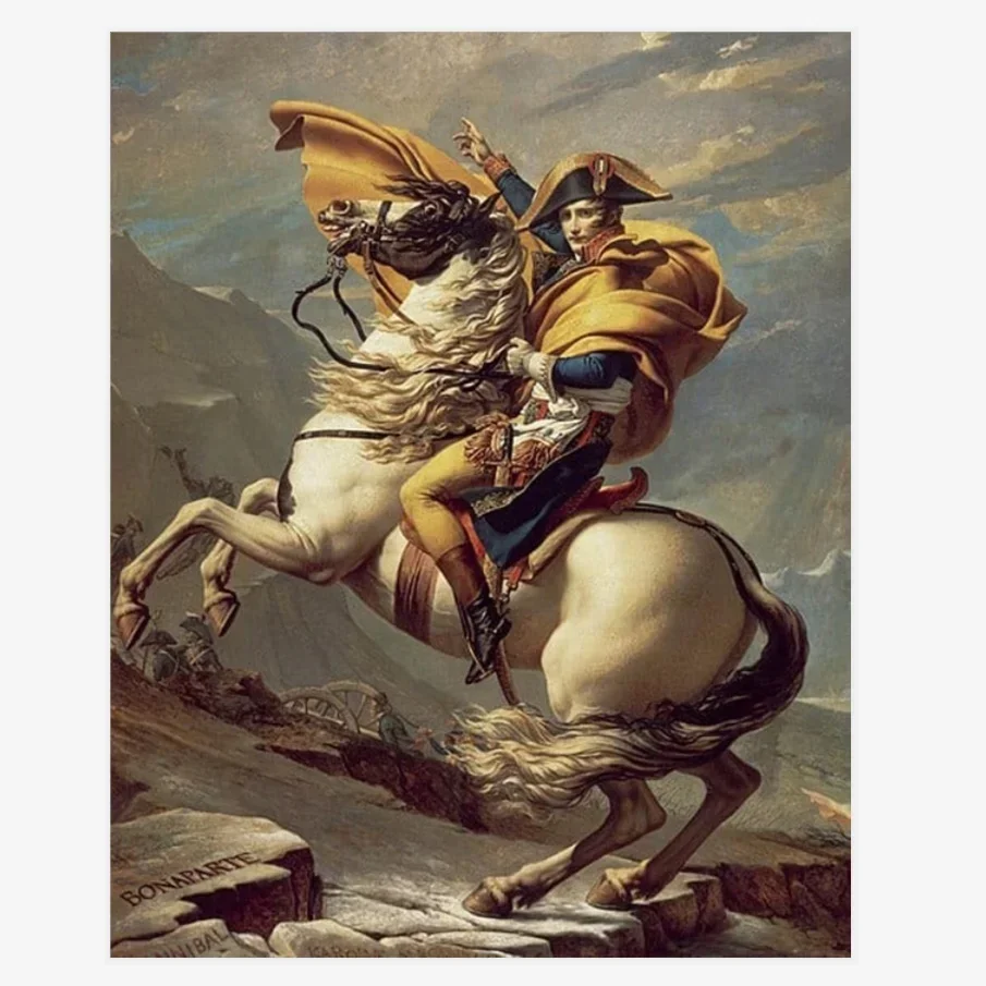 

40*50cm Famous Painting Napoleon Crossing The Alps DIY Digital Drawing Coloring By Number Canvas Hand Painted Modular Picture