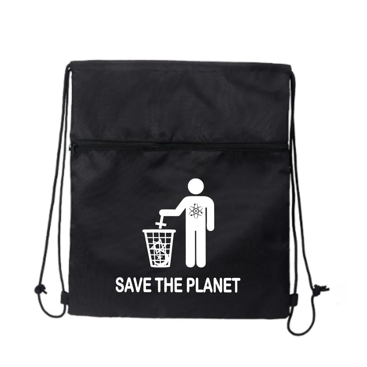 

Planet Saver Экологичный рюкзак из хлопкового холста с завязками, спортивный рюкзак, спортивный рюкзак, спортивный рюкзак