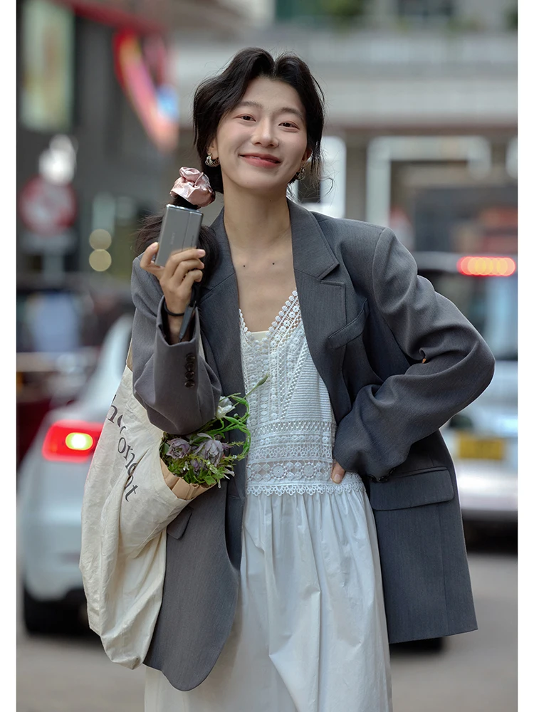 

Повседневный женский костюм-пиджак в корейском стиле, новинка весны 2026, для офиса и повседневной носки