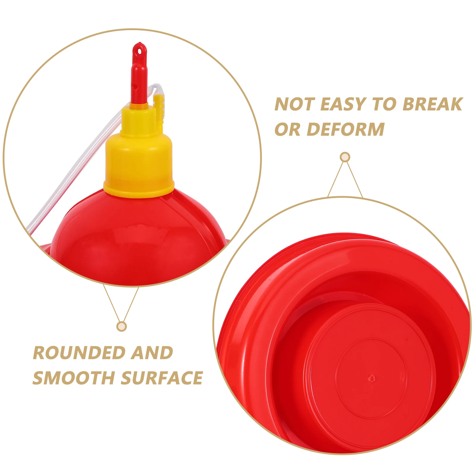 

Water Feeder Chicken Farming Tool Filling Automatic Waterer Cup Red Kit Drinker