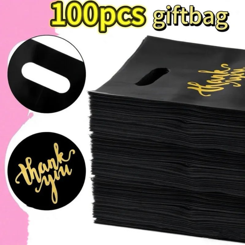 حقائب شكرًا لك، حقائب حفلات بلاستيكية قابلة لإعادة الاستخدام، قوية ومتينة، تستخدم طويل الأمد لحفلات الزفاف وأعياد الميلاد وأعياد الميلاد