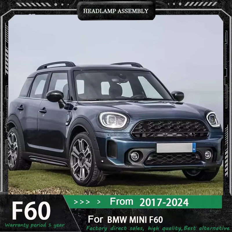Lampada frontale per MINI Countryman F60 Faro LED 2017-2021 Fari F60 DRL Indicatori di direzione Abbaglianti Angelo Occhio Lente del proiettore