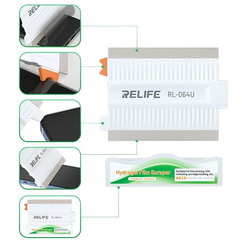 RELIFE RL-064U Hydrogel Film Scraper Applicable To Various Models of Mobile Phone Auxiliary Film Applicatio Film Removal Tool