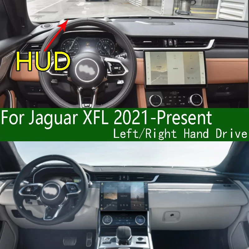 

For Jaguar XFL P200 P250 P300 2021-2024 Dashmat Dashboard Cover Instrument Panel Sunscreen Insulation Protective Anti-Dirt Pad