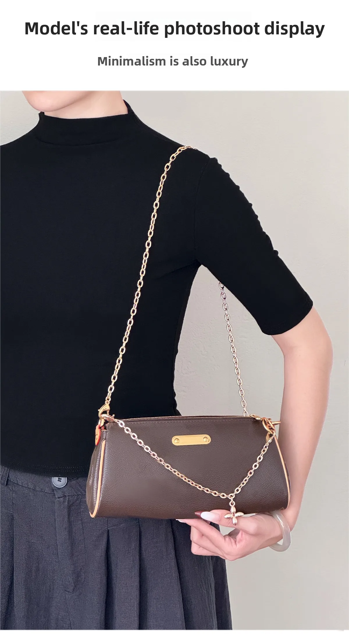 Bag Decorative Chain For Lv Eva Bag Four-leaf Clover Chain Insert Fashion Bag Decoration Chain Bag Renovation Accessories