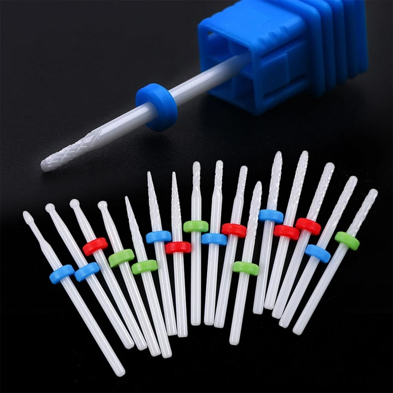 Ceramic Milling Cutter For Manicure Edge Treatment Nail Drill Bit Gel Polish Equipment  Tools