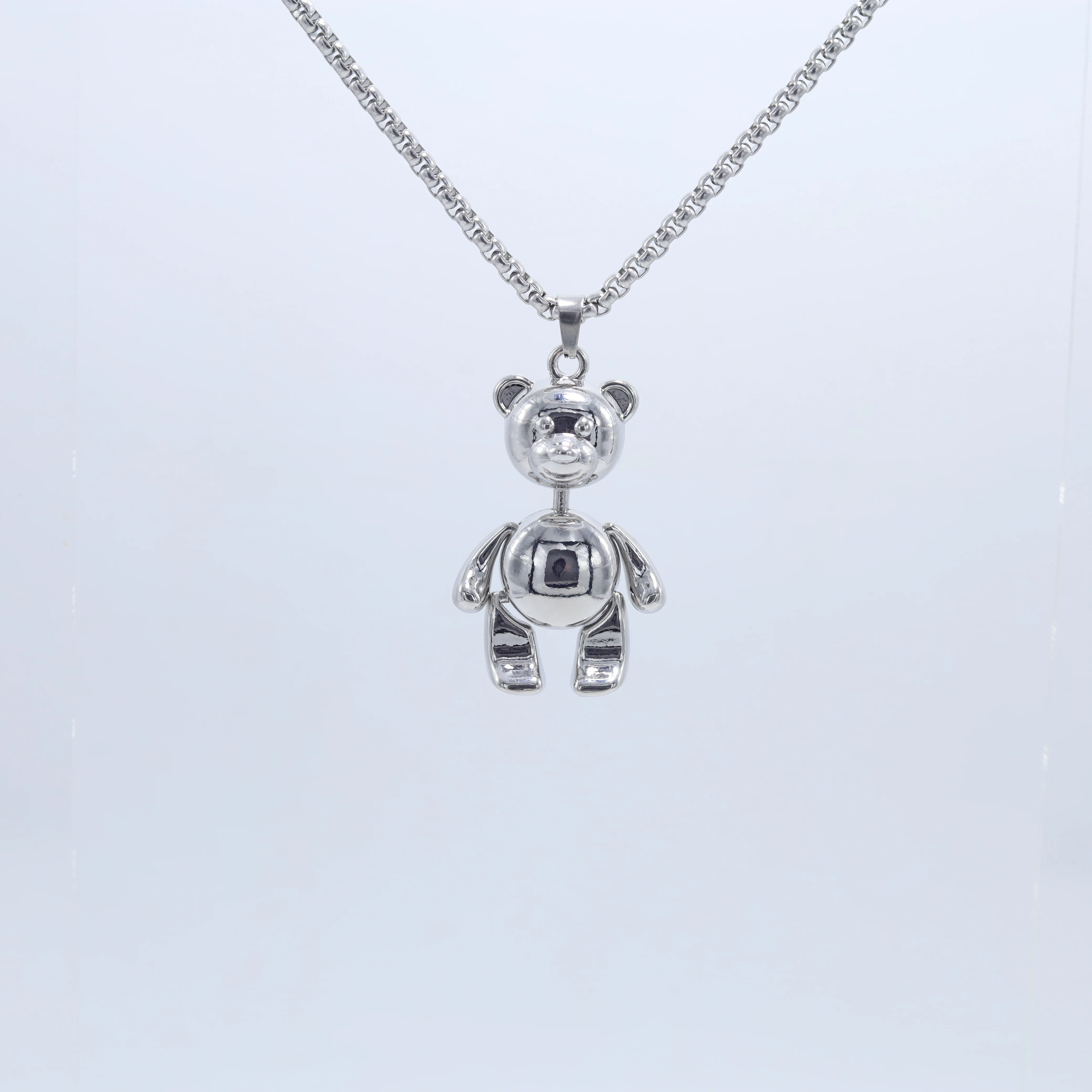 Collares de oso  peluche chapados en oro para mujer, collares   pequeño  cristal CZ  cobre, joyería Animal, regalos,