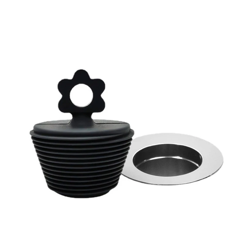 سدادة حوض الاستحمام العالمية، سدادة حوض الاستحمام من السيليكون، سدادة تصريف حوض الاستحمام لمصارف حوض الاستحمام في المطبخ (عبوتان)