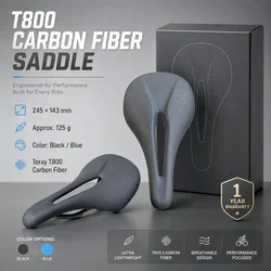 Bicycle Leather Carbon Fiber Seat Cushion 143mm Ultralight Mtb Track Car Saddle Bicycle Seat Cushion Bicycle Seat Component 124g