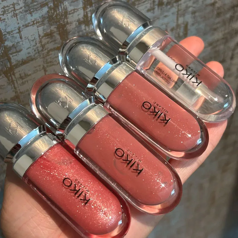 Brillo Labial 3D Hydra de Kiko, Color Duradero, Resistente al Agua, Hidratante, Brillante, Maquillaje Labial Natural para Mujer