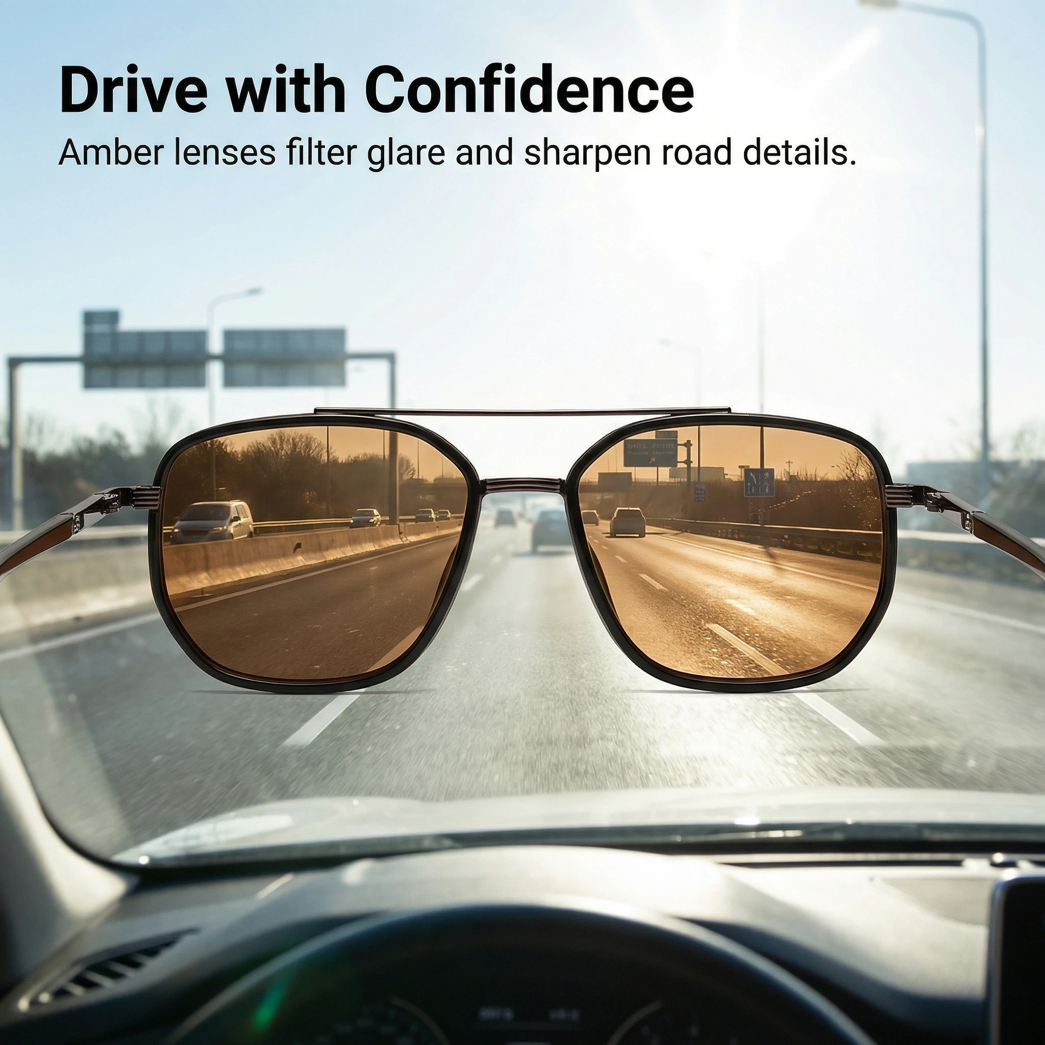 Klassnum Oversized Pilot Sunglasses — product information 2
