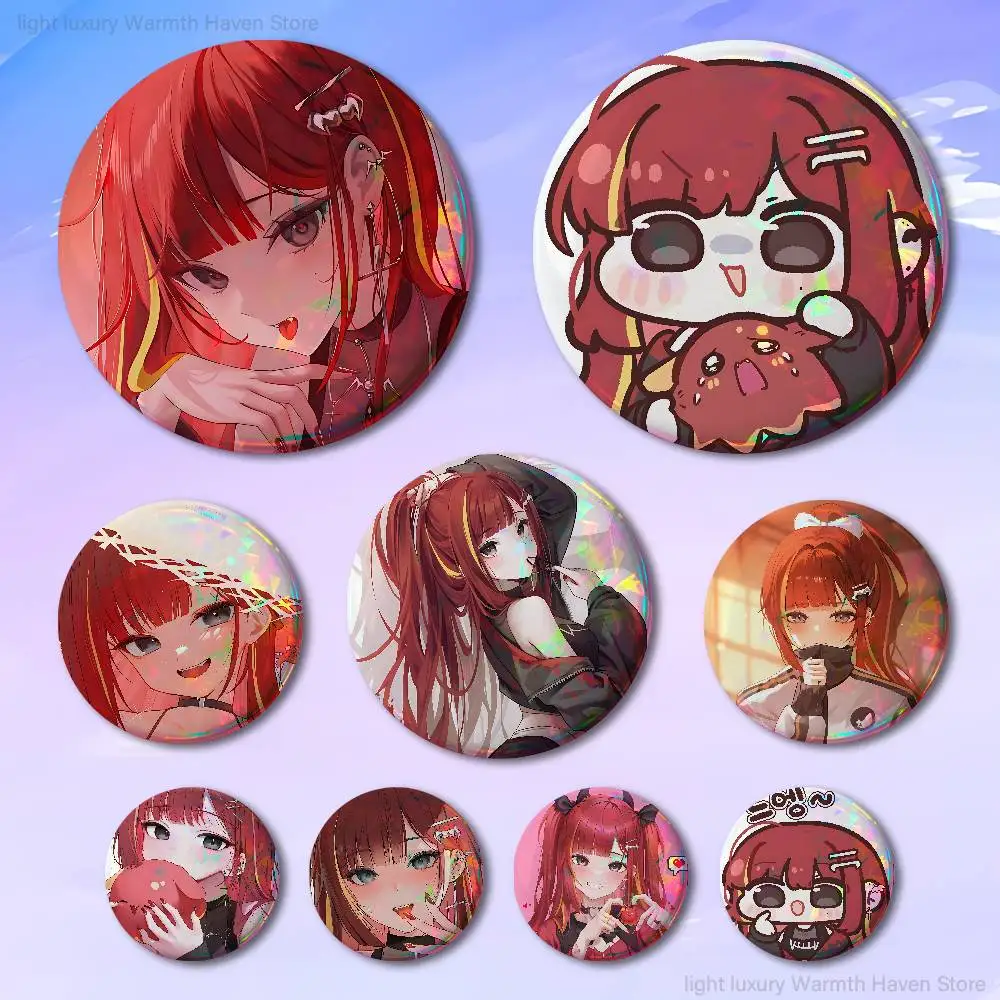 

Singer A-Akane L-Lize 58mm 44mm HD Print Brooch Badges Pretty Derby Round Display Brooches Lapel Pins
