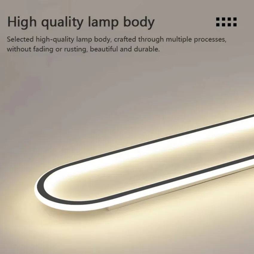 LED Nordic Ceiling Light Minimalist Rectangular Aisle Lamp Remote Control Dimming Living Room Bedroom Home Decoration Lighting