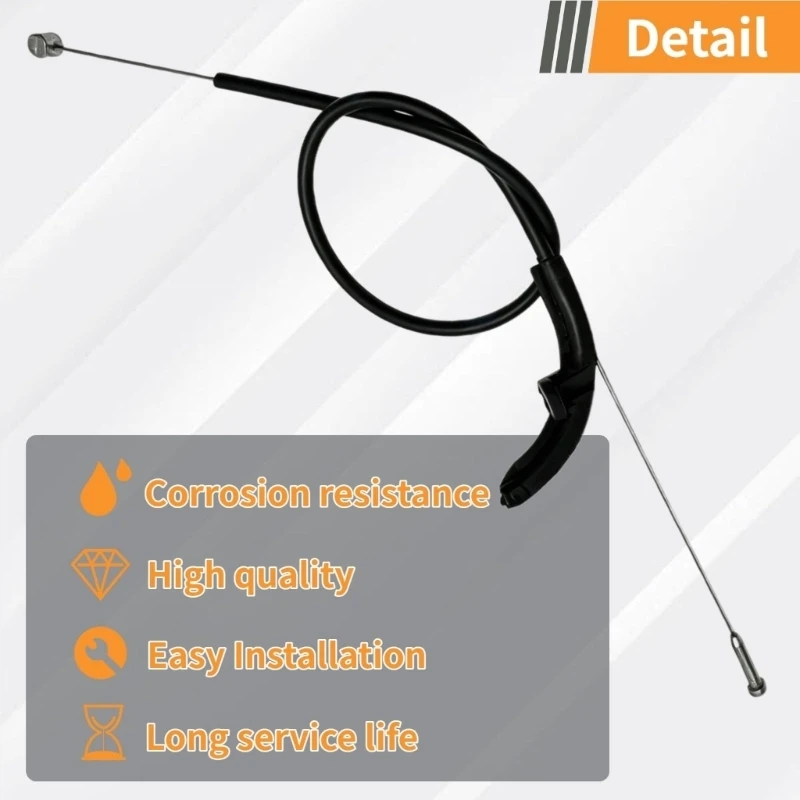 4144-180-1100 Replacement Throttle Cable Set, 80cm Trimmer Control Cables with Visible Connector-End, 2Pieces for FS40 FS40C