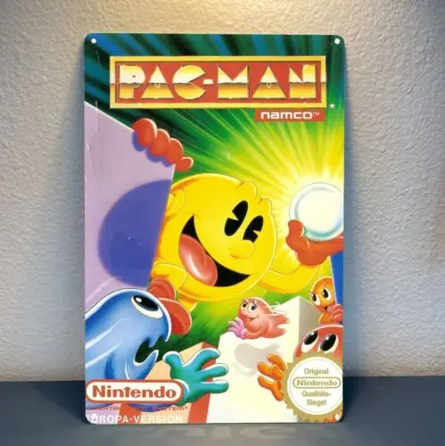 Pac Man Nes Retro Video Game Metal Poster Tin metal sign 20*30cm