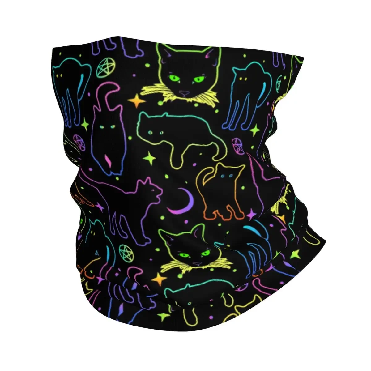 Custom Funny Cartoon Halloween Witchcraft  Bandana Neck Gaiter UV Protection Face Scarf Cover Headwear Tube Balaclava