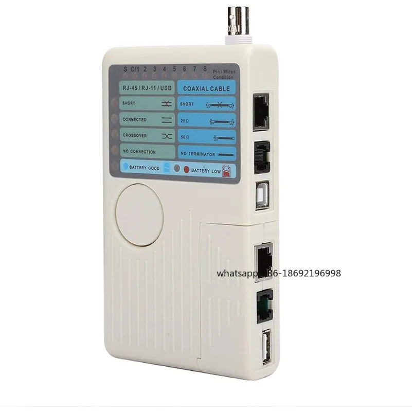 Professional Multi Function 4 In 1 Network Cable Tester RJ45/RJ11/USB/BNC LAN Cable Cat5 Cat6 Wire Tester