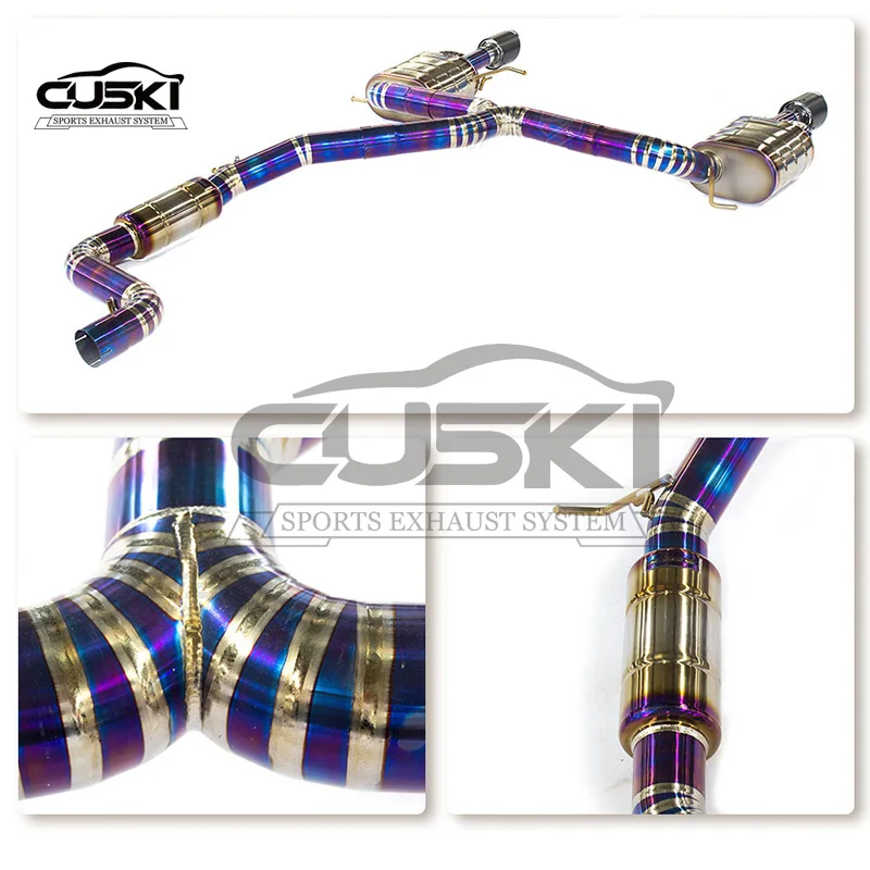 High quality Catback Exhaust For Volkswagen CC/Arteon Titanium alloy exhaust Pipe Escape Performance valve control Pipe