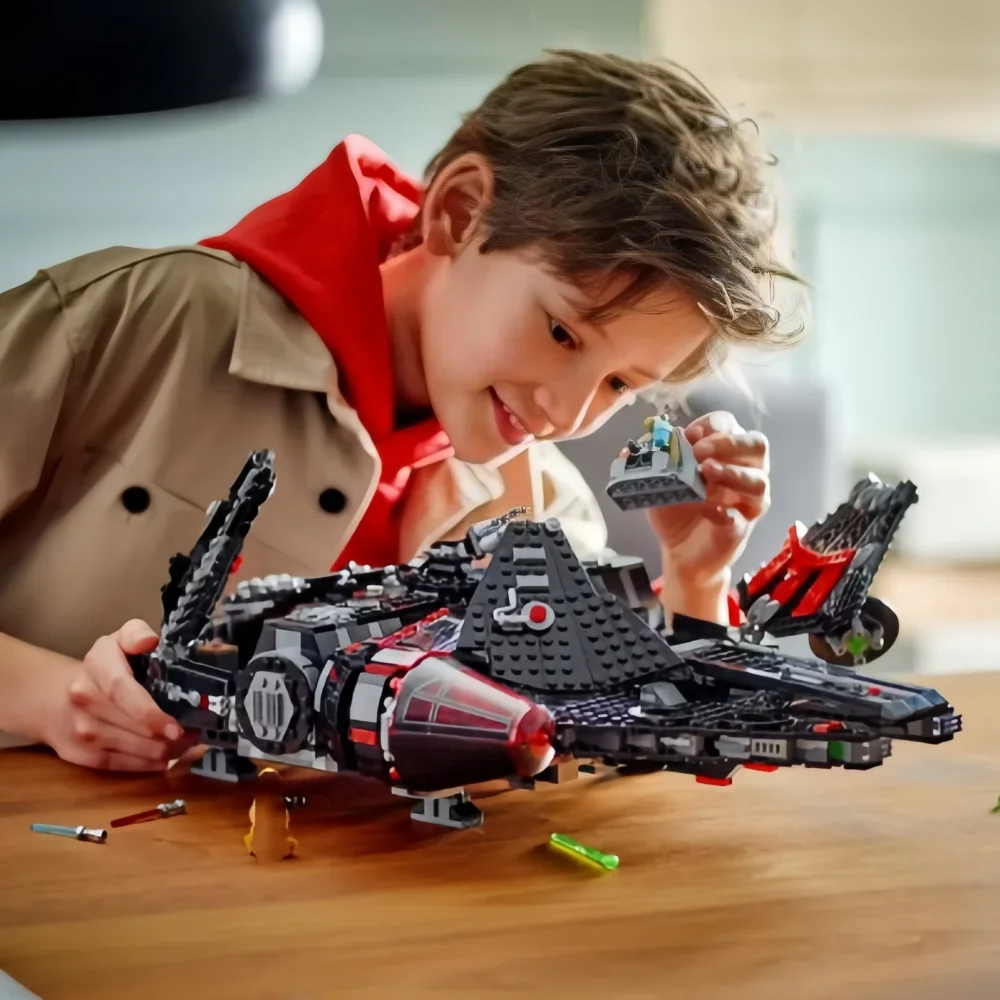 Novo compatível 75389 millennium falcon o escuro nave espacial modelo tijolos bloco de construção para meninos presente para crianças presente educativo