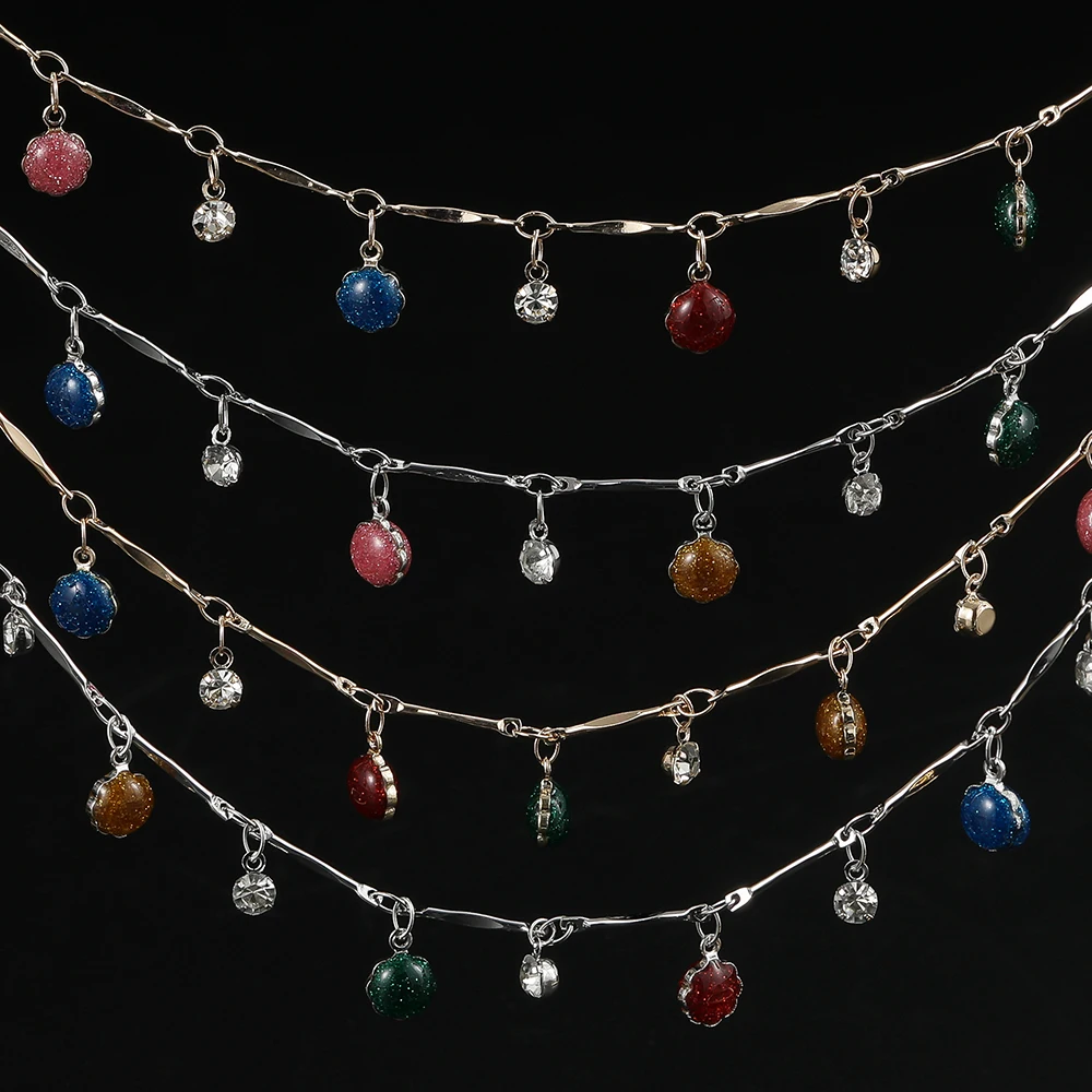 

1Meter/Lot Stainless Steel Crystal Chain Beaded Gold/Steel Color Chain Beads for Jewelry Making DIY Bracelet Necklace Accessorie