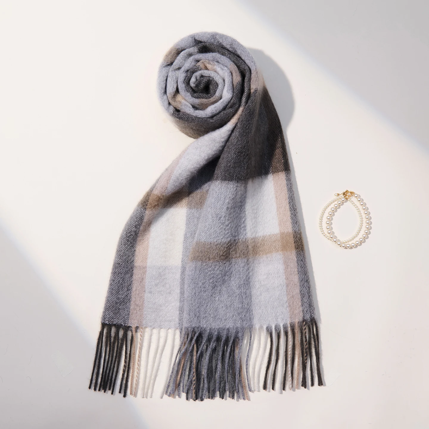 슈퍼 소프트 럭셔리 클래식 100% 캐시미어 스카프 여성 겨울 따뜻한 Shawls 및 랩 Echarpe Pashmina Ladies Plaid Scarves