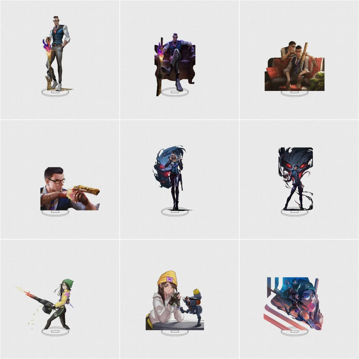 

15CM hot game popular fps game Acrylic Keychain Model Cosplay Characters Ornament Accessories Good Gifts Valorant