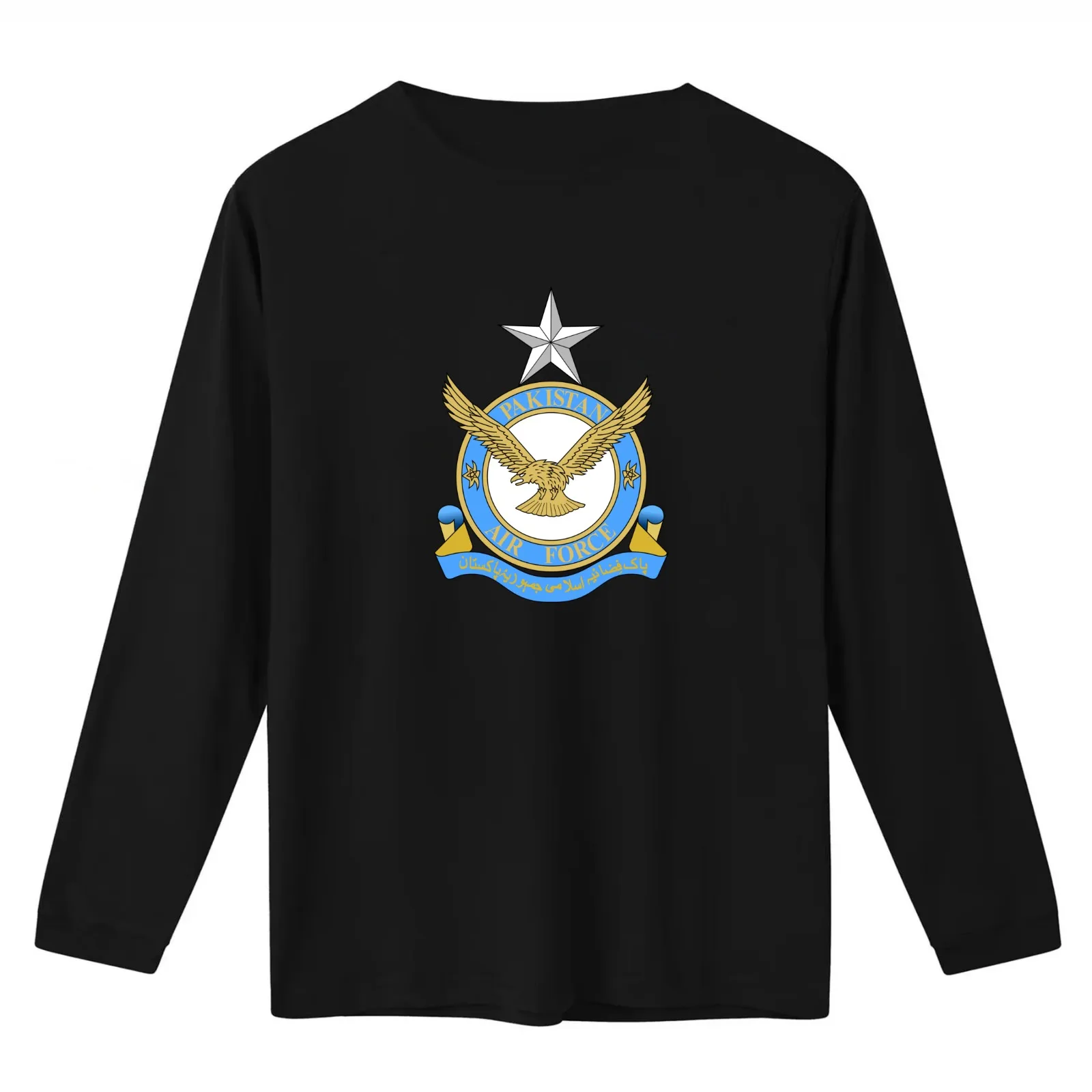Emblem of Pakistan Air Force T-Shirt Summer Casual Cotton Tee Oversized Streetwear Tops Vintage Graphic Print 100% Cotton