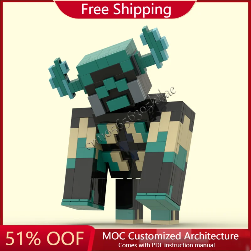 

253 PCS MOC Famous Game Series Prison Warden Brickheadz Model Building Blocks DIY Assembly Bricks Toys For Kids Christmas Gifts