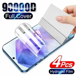 4PCS Hydrogel Film For Samsung Galaxy A05 A35 A55 5G Protection Screen Protector For A05S A06 A14 A16 A21 A21S A24 A25 A51 A71