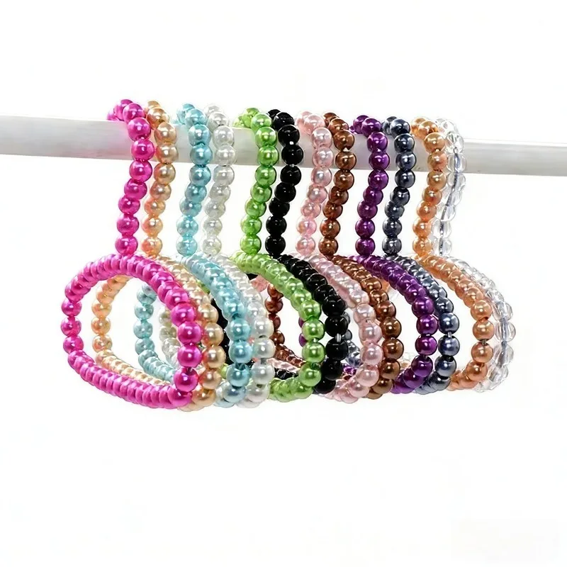 

2PcWhite Plastic Imitation Pearl Clothes Hanger Bow Dress Coat Wardrobe Storage Organizer Dry Rack for Girls Children Kids Dress