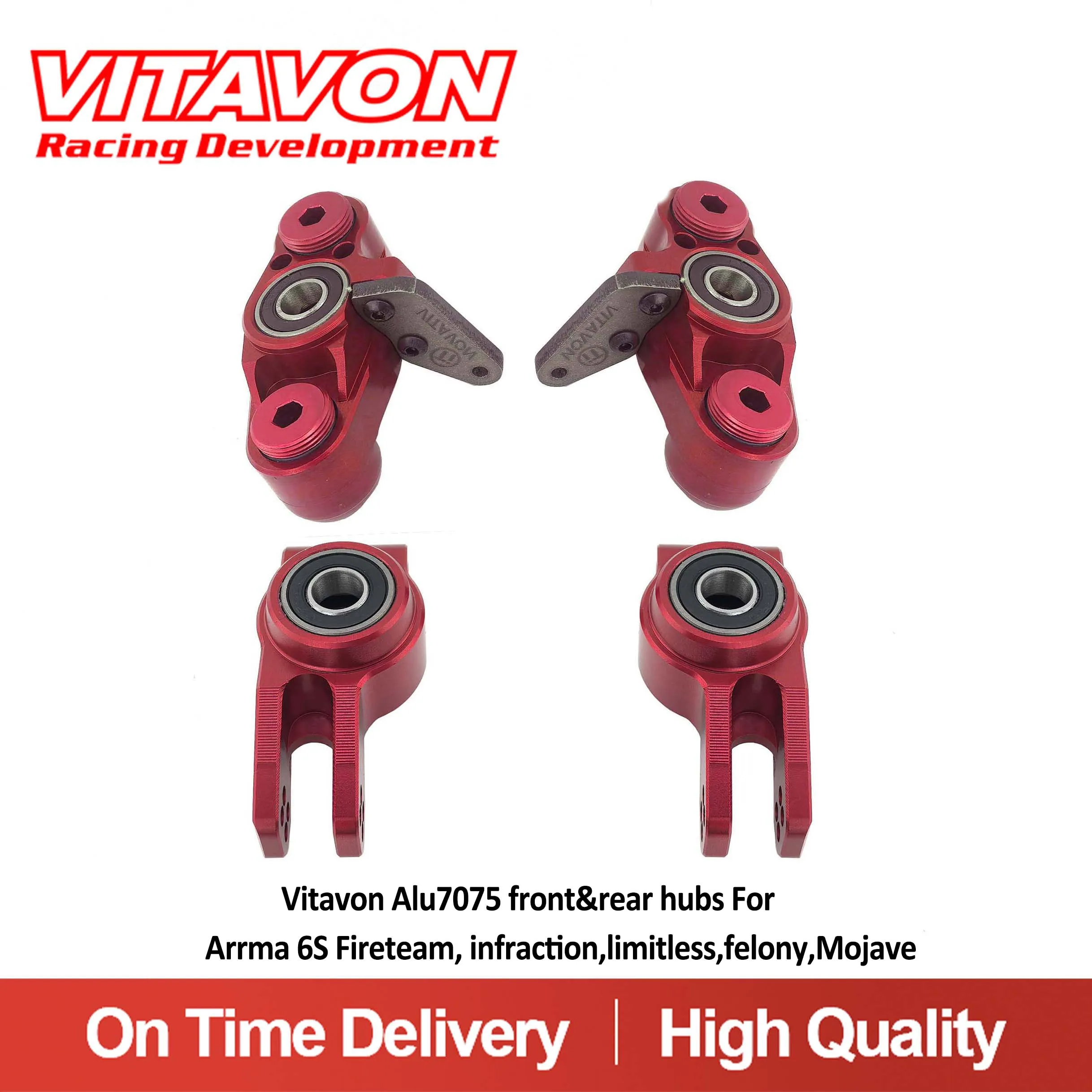 Vitavon Arrma 6S Fireteam Alu7075 Front & Rear hubs for infraction,Mojave