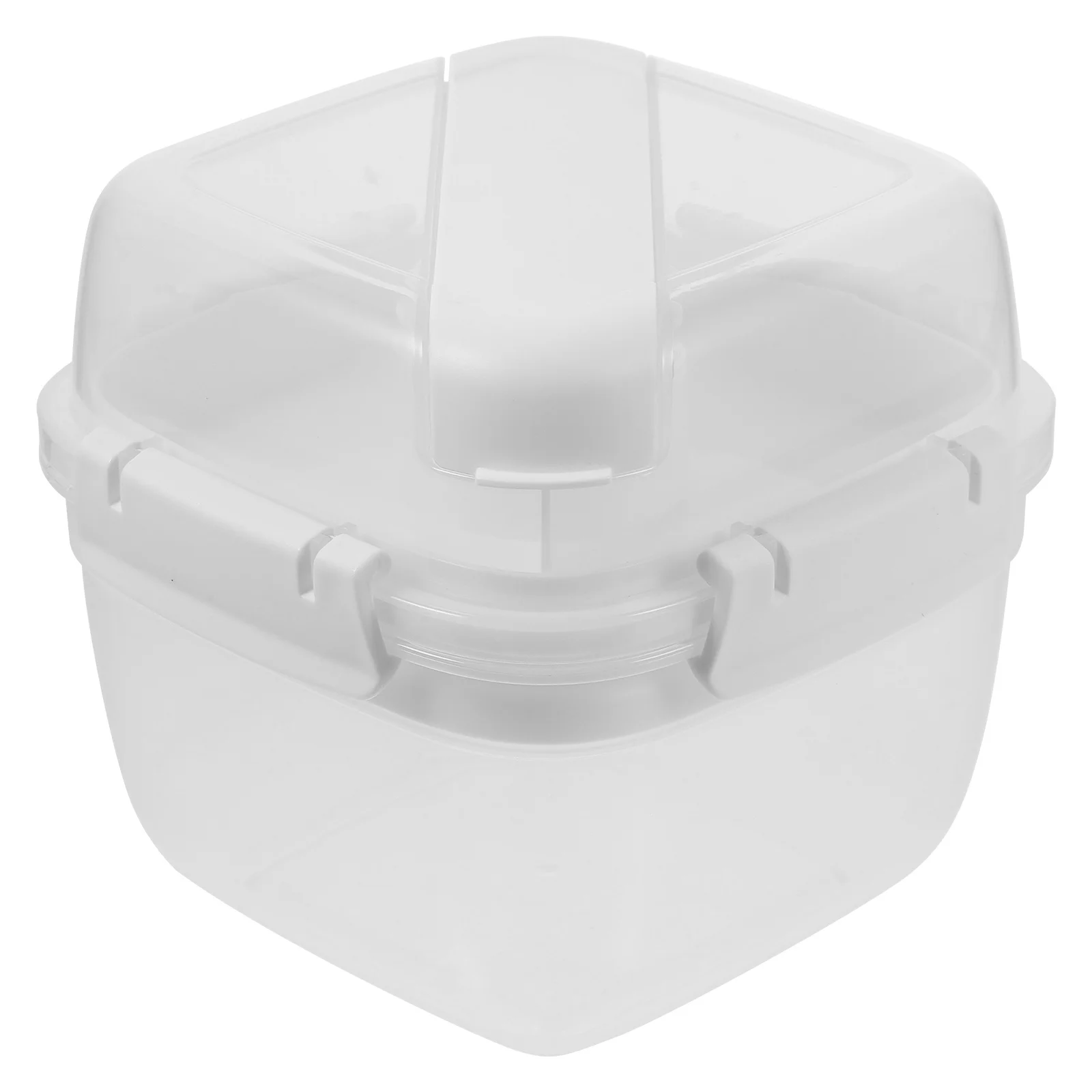 

Portable Bento Lunch Box Salad Container Reusable Food Storage Organizer Double Layer Sealed Design for Office Travel Picnic