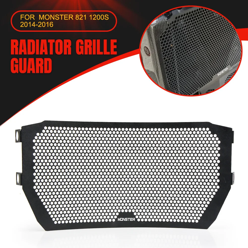 

For DUCATI MONSTER 821 1200S 2014 2015 2016 Stainless Steel Radiator Guard Grill Cover Protector Motorcycle Accessories 1200 S