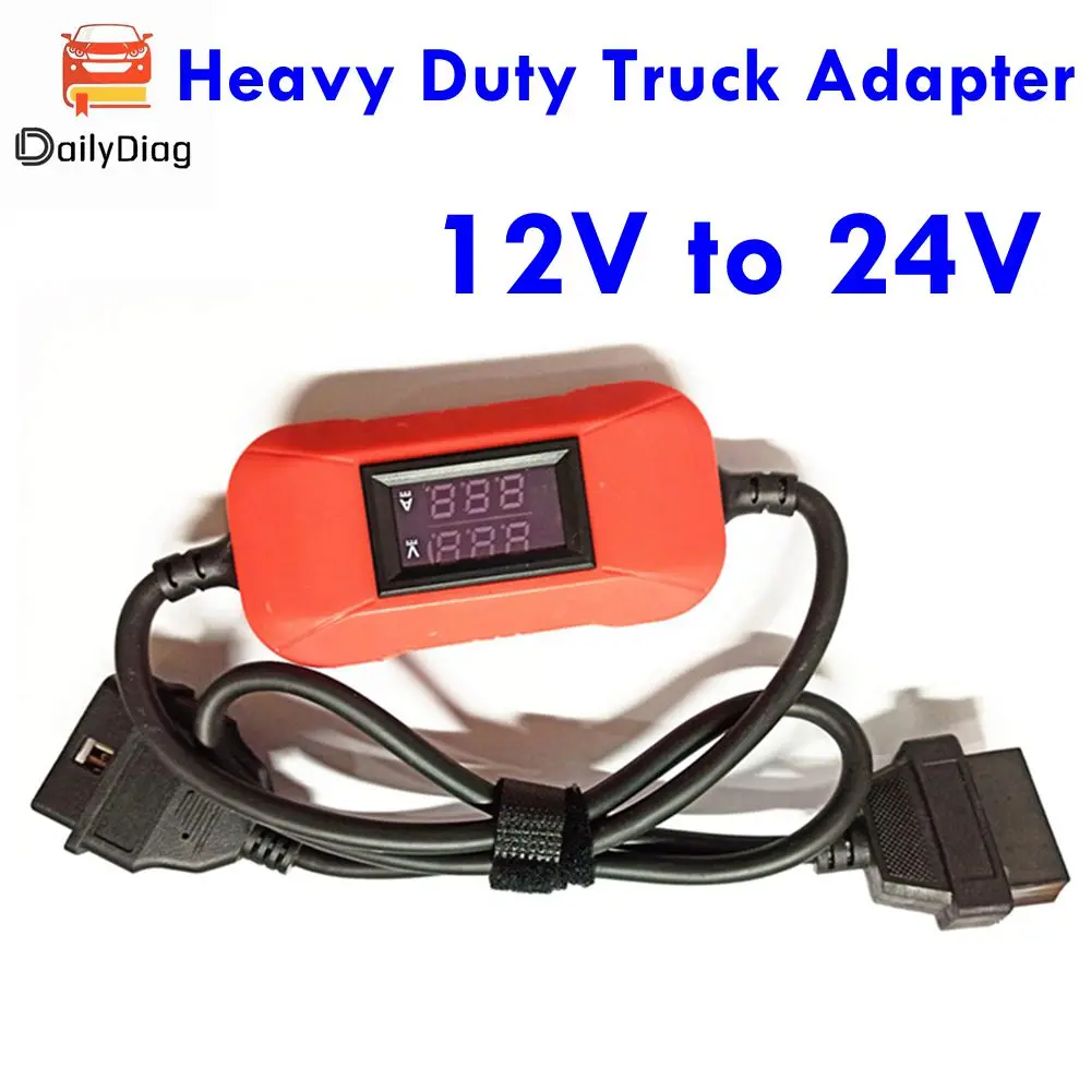 

Newest Launch 12V to 24V Heavy Duty Truck Adapter for X431 Easydiag2.0/3.0 Golo Carcare Car Connector Cable