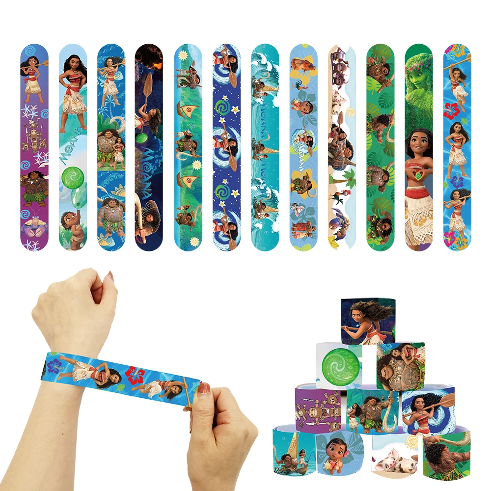 Moana 2 Slap Bracelets Party Favor Snap Bracelets Birthday Gifts for Kids Gifts Goodie Bag Fillers Classroom Rewards Party Suppl