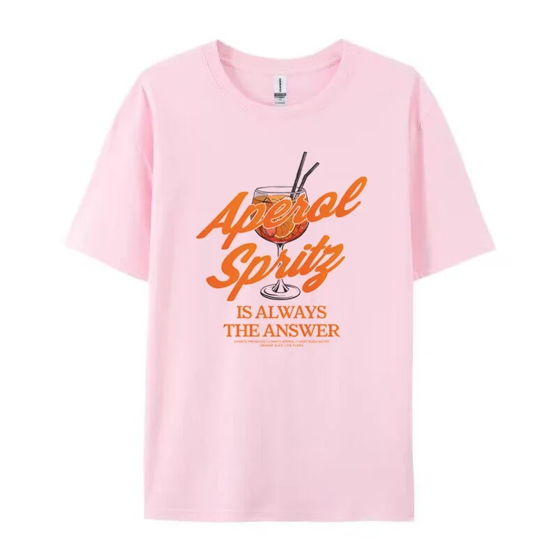 Aperol Spritz donne citazioni divertenti T-Shirt Retro alcol bevanda T Shirt cotone sciolto Cocktail Party Graphic Tees Unisex top regali