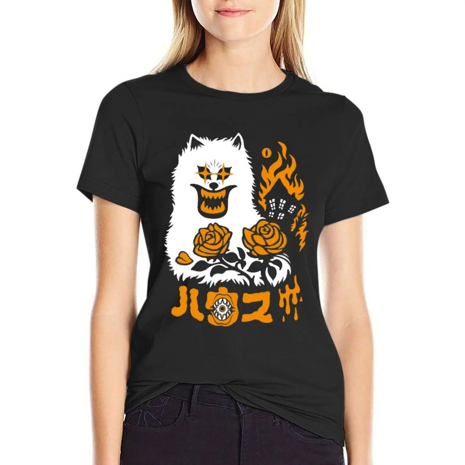 

HAUNTED HOUSE T-Shirt blacks anime clothes kawaii clothes Blouse t-shirt dress for Women plus size sexy