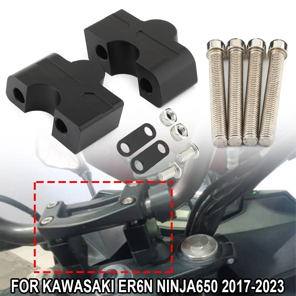 

Height 30mm Riser Handlebar Clip Adapter For Kawasaki ER-6N ER6N Z650 NINJA650 2017-2023