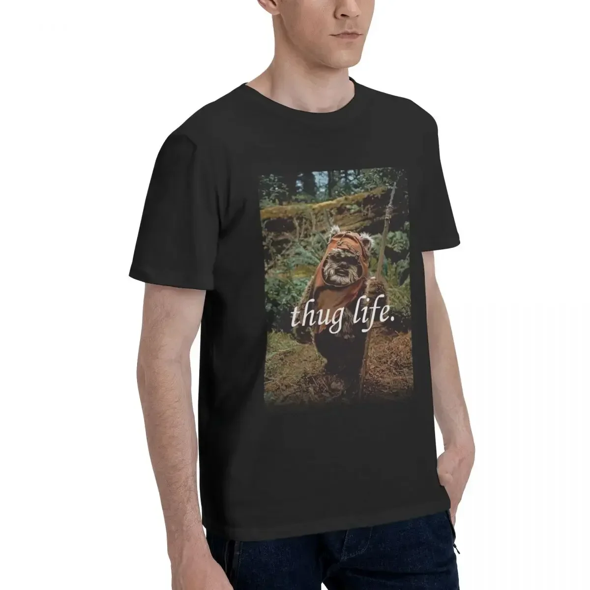 Ewok Thug Life 100% Cotton T-shirt Men Oversized T Shirts Men crew Neck Short Sleeve S-6XL