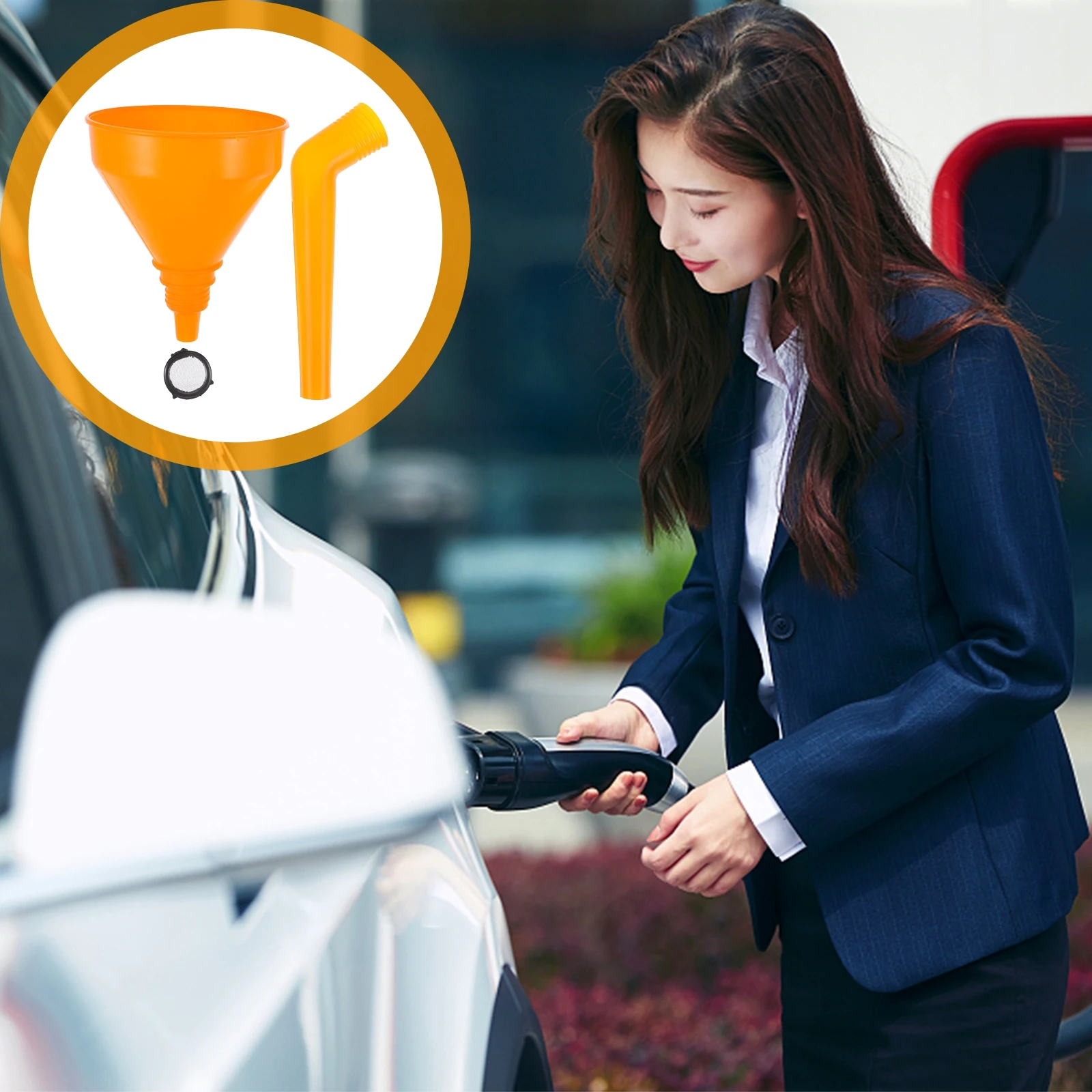 

4Pcs Plastic Fuel Funnel High Quality ABS No Leak Engine Oil Funnel Wide Mouth Automotive Fluid Filling Tool