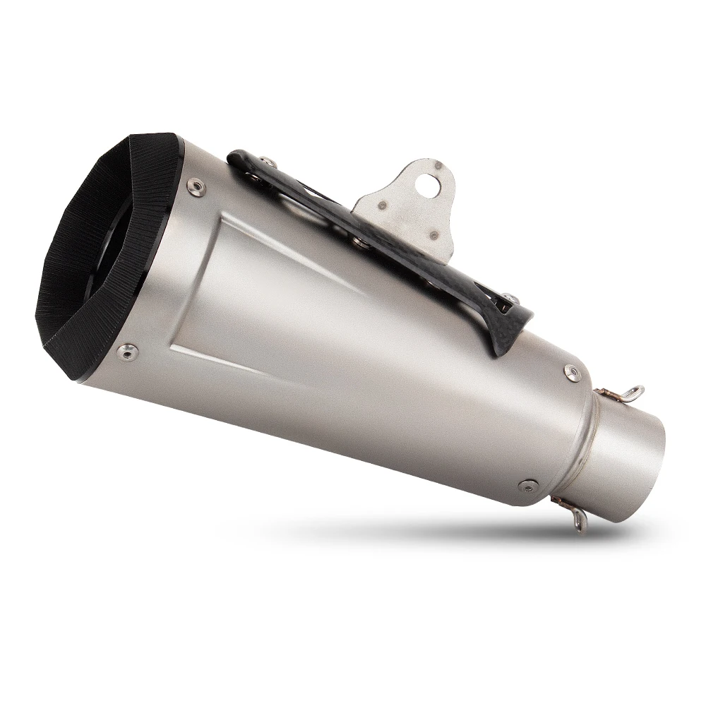 

SXLL Z750 RC390 TNT600 CBR150R R25 MT15 GSR400 51mm Motorcycle Exhaust Universal Slide with Carbon Fiber Cover Escape