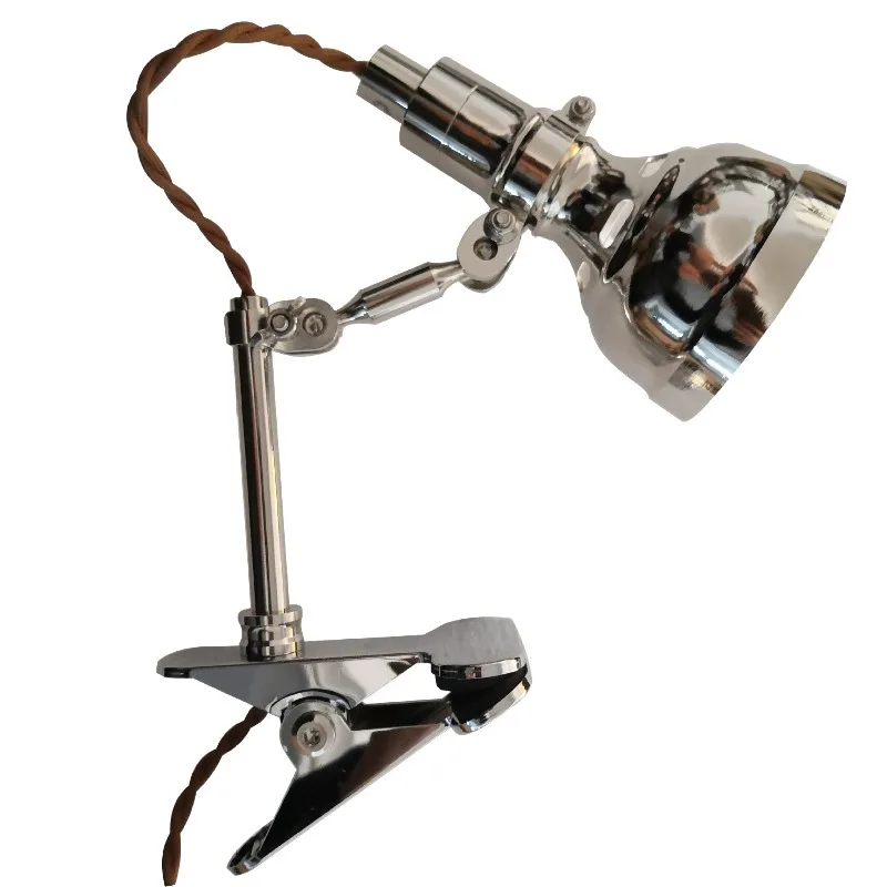 Retro rocker arm telescopic clip table lamp industrial wind up and down folding rotating reading floor lamp