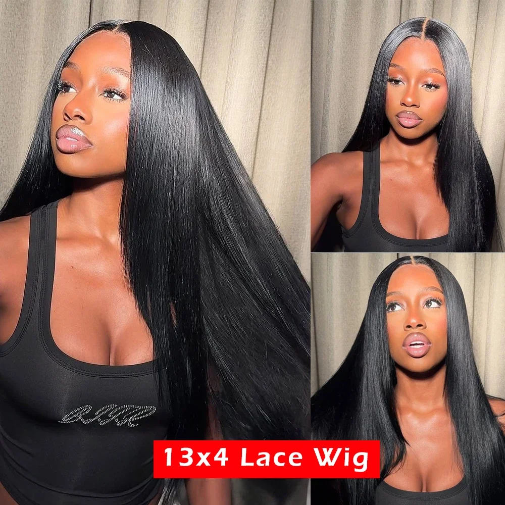 Parrucche in pizzo HD 13x6 Parrucche diritte per capelli umani Densità 200% 40 pollici 13x4 Parrucche frontali in pizzo 5x5 Parrucche Glueless Capelli umani