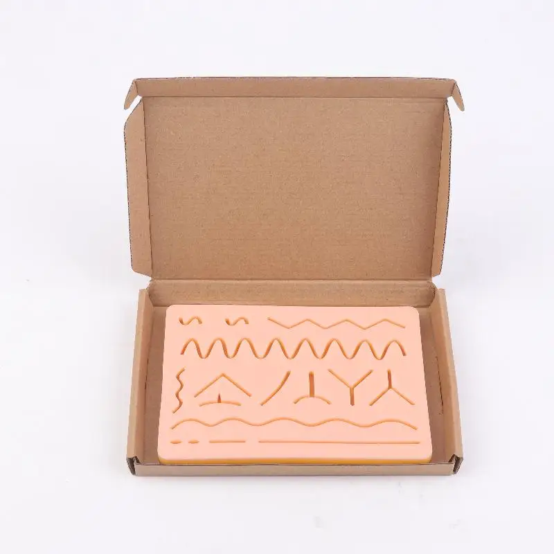Skin Suture Model Wound Silicone Suture Pad Y Traumatic Suturing Training Pad Reusable Silicone Suture Practice Mat