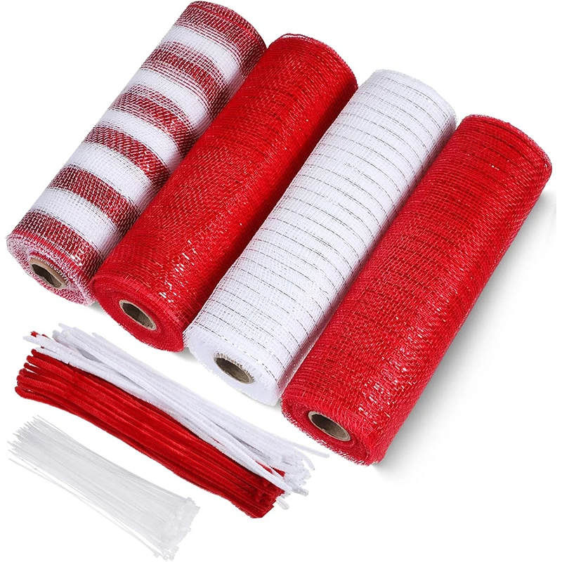 

10Yards/Roll Mesh Tulle Fabric Ribbon Merry Christmas Decoration for Christmas Tree Home Room Navidad New Year 2025 Decoration