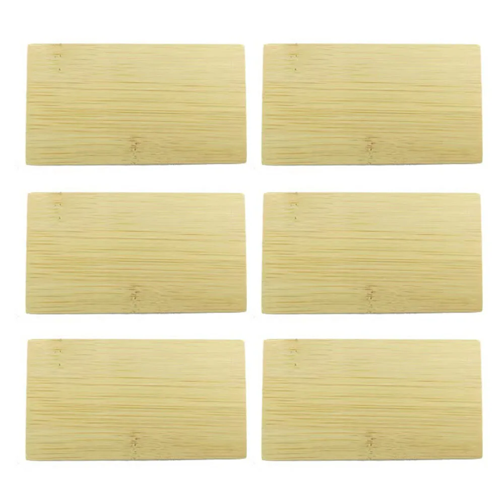 10pcs 2mm Blank Bamboo Business Card Rectangular Cutouts Visit Cards for DIY Arts Craft Project Laser Engraving Material