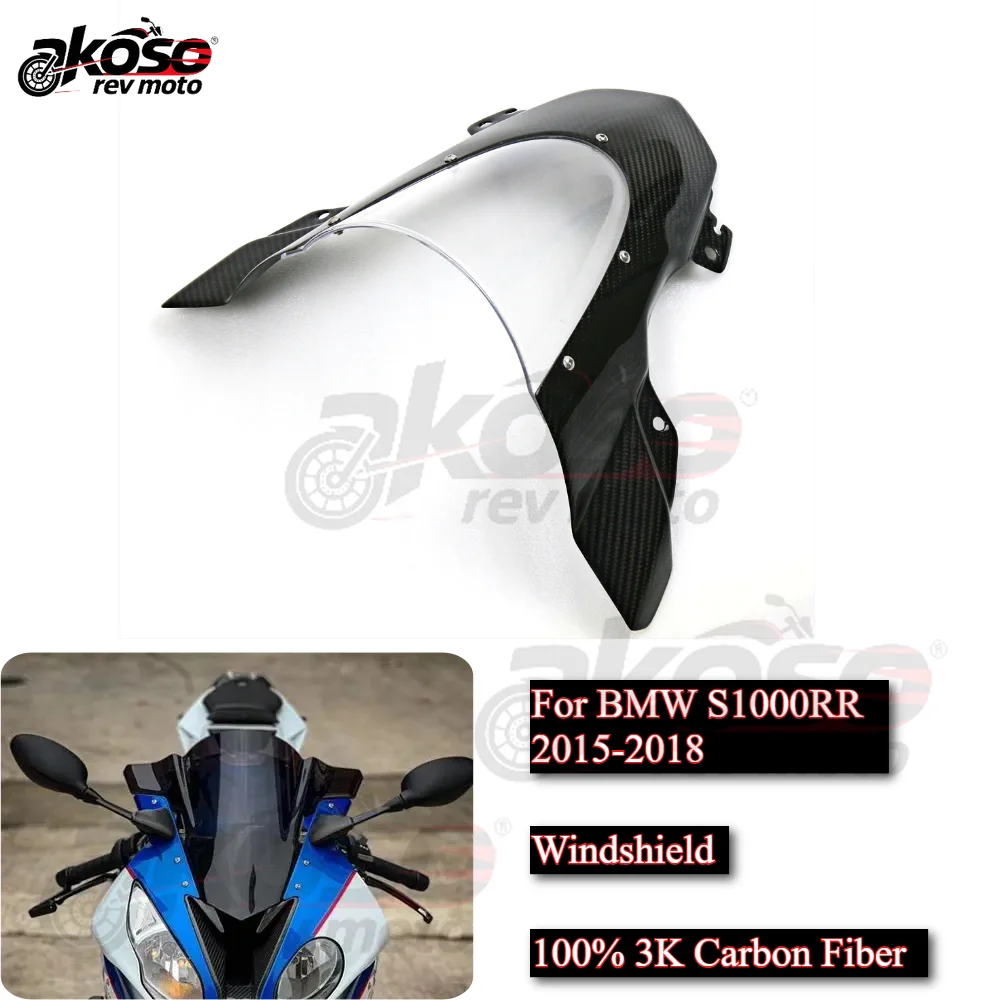 

Motorcycle Windshield Windscreen Deflector Protection Fairing Guard For BMW S1000RR 2015-2018 Modified Supplies 3K Carbon Fiber